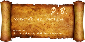 Podhorányi Bettina névjegykártya